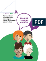 Plan de Comuni-Cación: Formación en Comunicación Estratégica Desde El Enfoque de Derechos