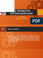 Hak Normative Ketenagakerjaan: Bambang Getero, S.H