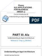 IS2023 Mobile Applications For Business (WEEK 1) : Course Introduction & Understanding An App's Architecture