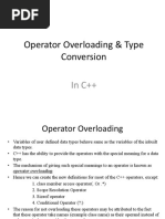 Operator Overloading & Type Conversion