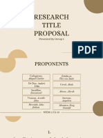 Research Title Proposal by Groub 5