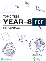 Year 8 Maths Test - Percentage - Questions