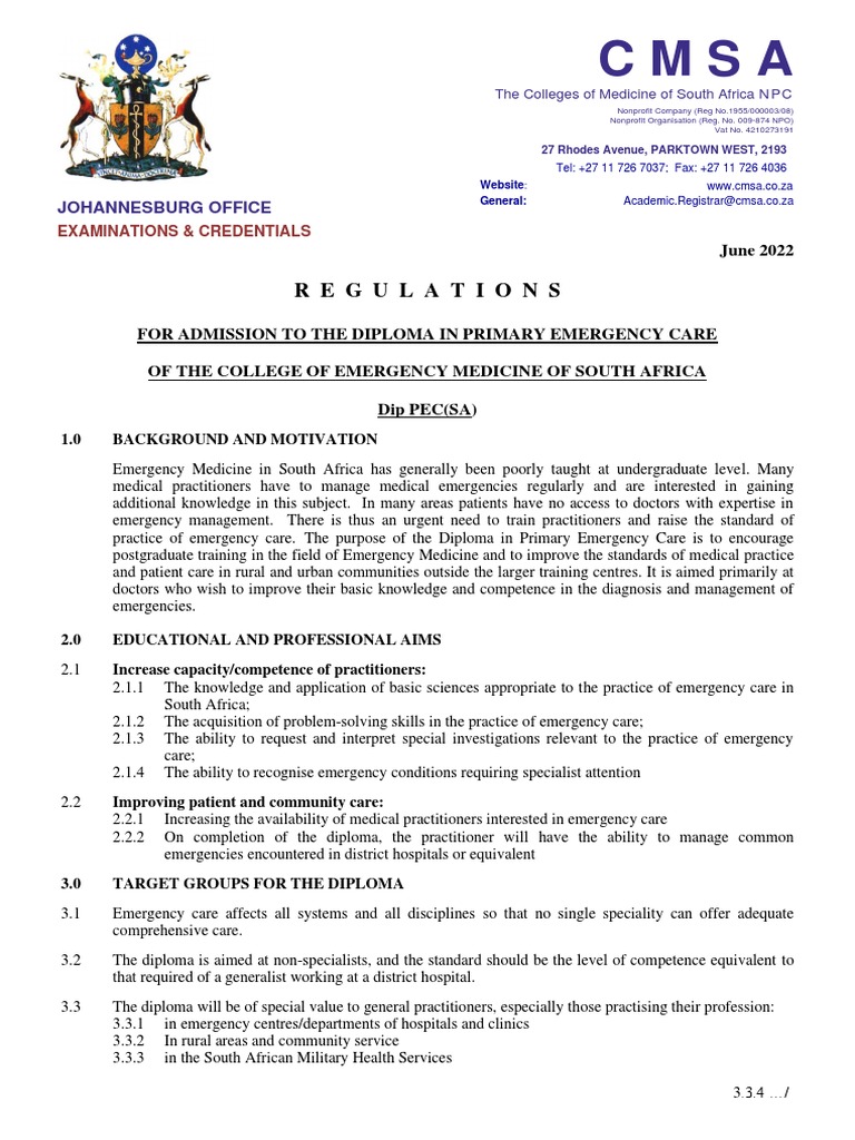 Dip PEC (SA) Regulations Effective FS 2023 2 2 2023 PDF