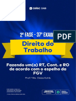 E-Book Fazendo Um (A) RT Cont. e RO de Acordo Com o Espelho Da FGV - Prof. Cleize Kohls