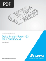 Delta Insightpower G3 Mini SNMP Card: User Manual