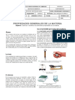 Objetivo: Clasificar e Identificar Las Diferentes Propiedades de La Materia