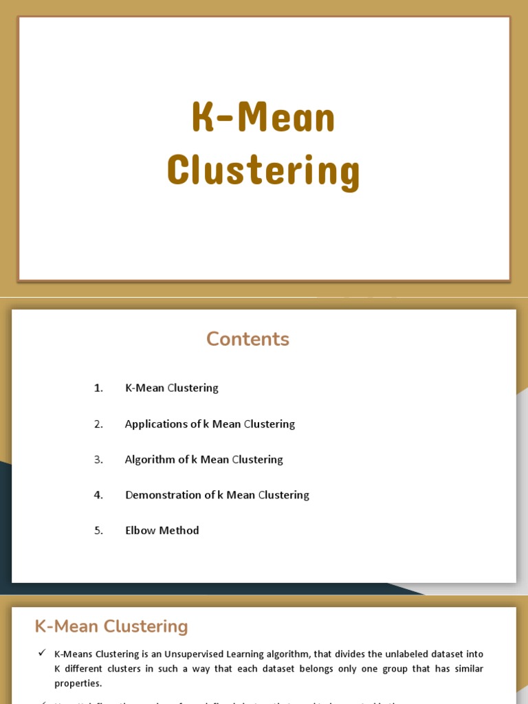 K-Mean Clustering | PDF