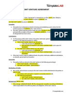 Joint Venture Agreement Template