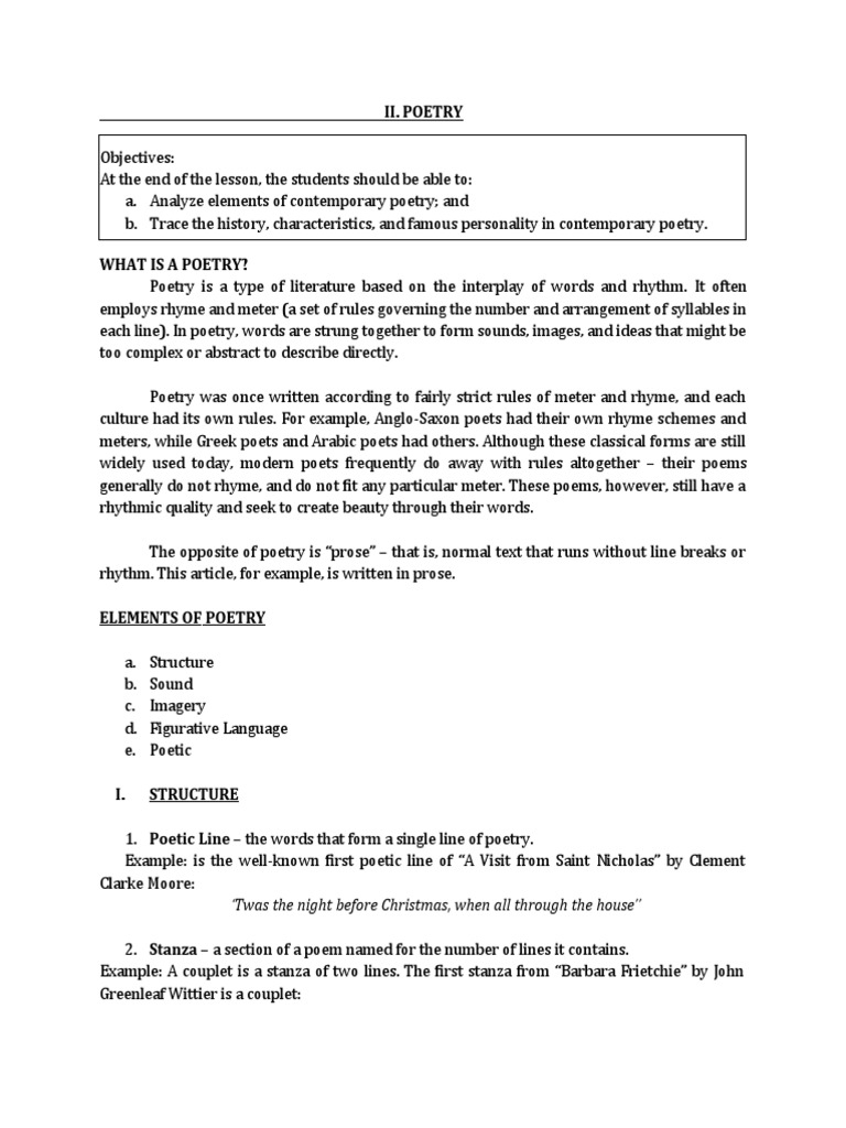 Contemporary Poetry Guide | PDF | Poetry