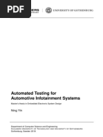 Automated Testing For Automotive Infotainment Systems: Ning Yin