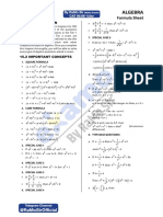 Algebra: Formula Sheet