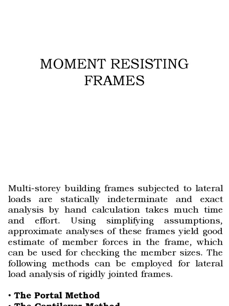 Lateral Load Analysis for Frames | PDF | Mechanics | Structural Engineering
