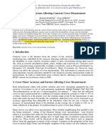 Research on Factors Affecting Concrete Cover Measurement