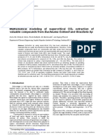 Mathematical Modeling of Supercritical CO2 Extraction of Valuable Compounds