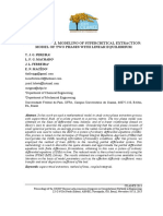 Mathematical Modeling of Supercritical Extraction -Model of Two Phases With Linear Equilibrium