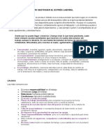 Charla Como Gestionar El Estrés Laboral