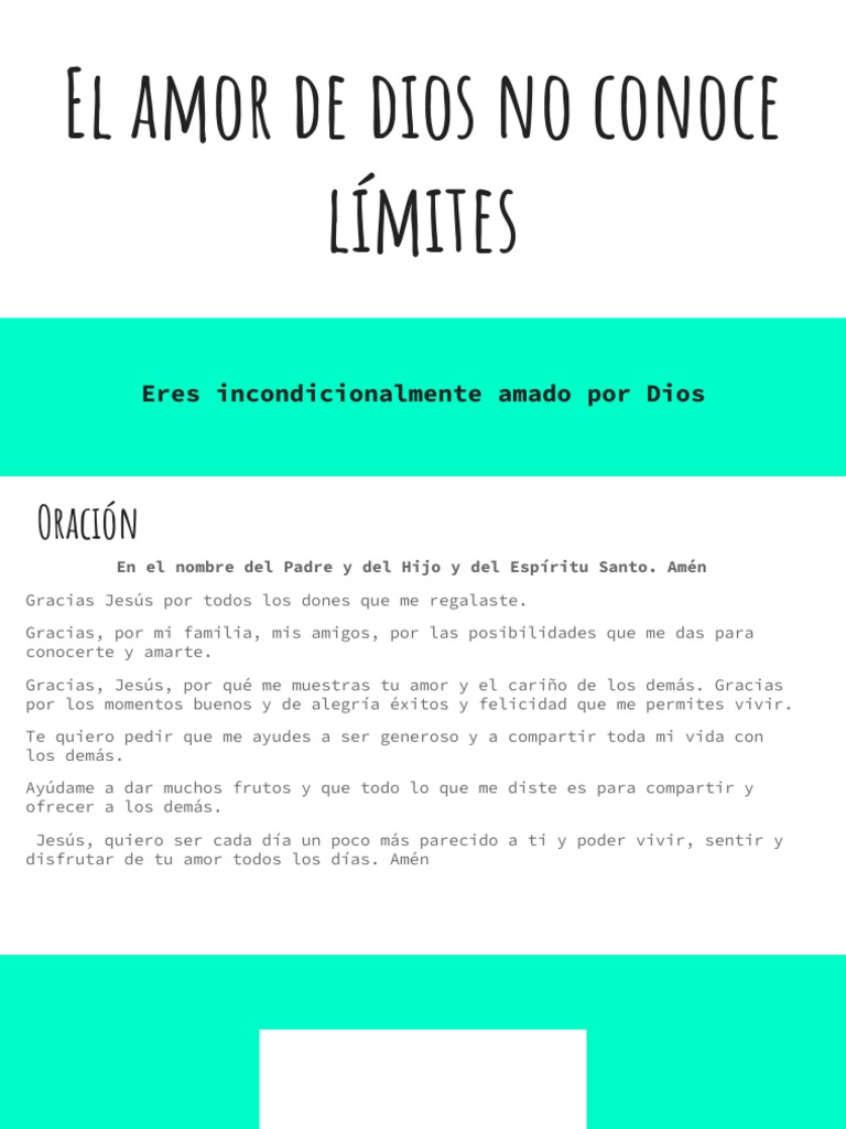 Kerigma Monaguillos Tema 4 El Amor de Dios No Conoce Límites | PDF ...