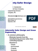 Dennis Hendershot SACHE Inherently Safer Design