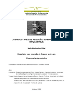 Os Produtores de Algodão No Noroeste de Moçambique: Dissertação para Obtenção Do Grau de Mestre em