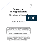 Edukasyon Sa Pagpapakatao: Modyul para Sa Mag-Aara