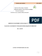 Module D'Anatomie Pathologique 3 Annee: Place de L'Anatomie Et Cytologie Pathologiques en Médecine