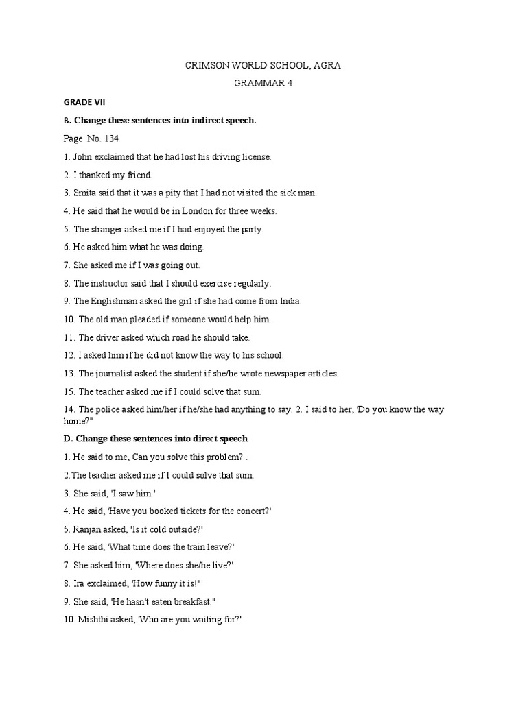 Grammar Notes 4 Pdf