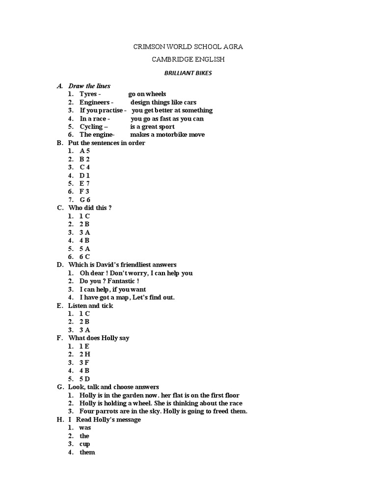 Crimson World School Cambridge Notes | PDF