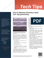 TECH TIPS MINIMISE DISTORTION GALVANIZING