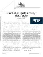 Kahn, Quantitative Equity Investing-Out of Style