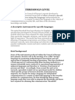 Threshold Level and Common European Framework Aaaaa