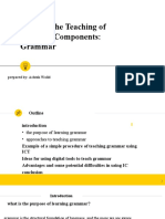 ICT and The Teaching of Language Components: Grammar: Prepared By: Achtak Walid
