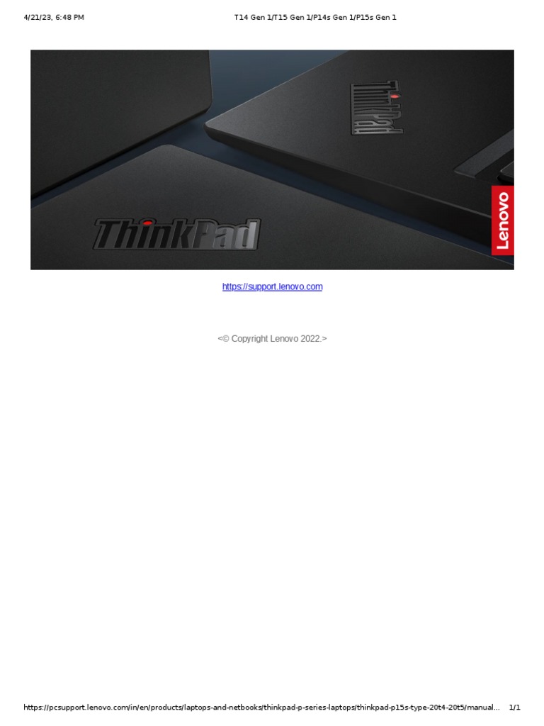(English) User Guide (HTML) - ThinkPad T14, T15, P14s, P15s - Lenovo ...