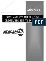 2023 Reglamento Interno de Orden, Higiene y Segiridad de ATACAMA