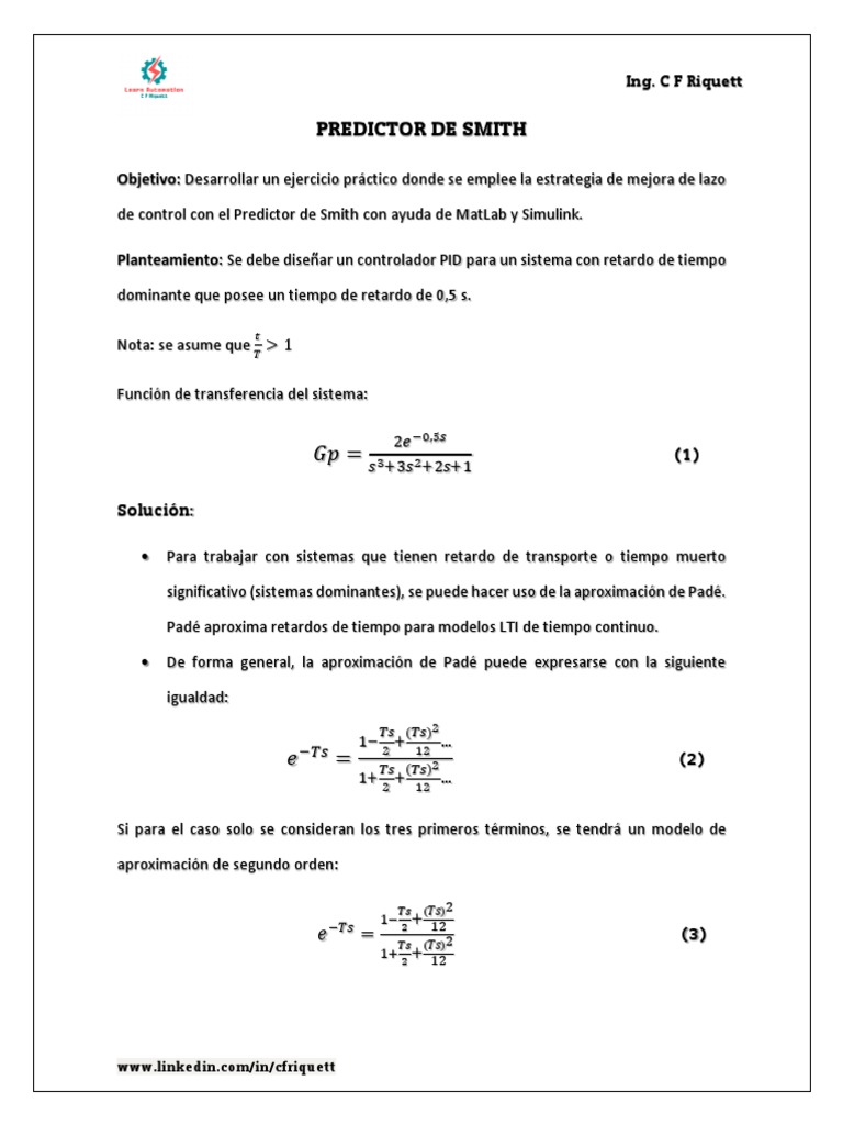 Control PID con Predictor de Smith | PDF | Métodos y materiales de ...