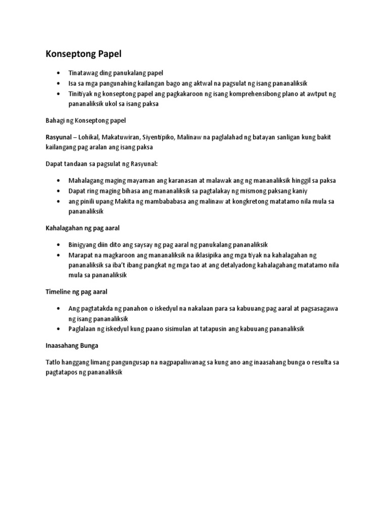 Konseptong Papel | PDF