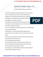 Legal Aptitude Sample Paper: 02