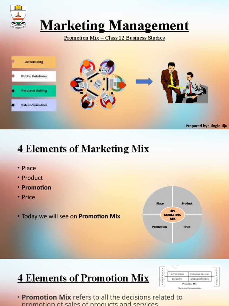 Promotion Mix in Marketing Management | PDF | Social Science