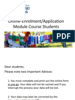 Instruction - Online Enrolment