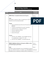 Cronograma de Actividades Fundamentos de La Dirección de Proyectos - MPM SP