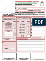 Formulario de Identificacion Deportiva 2023