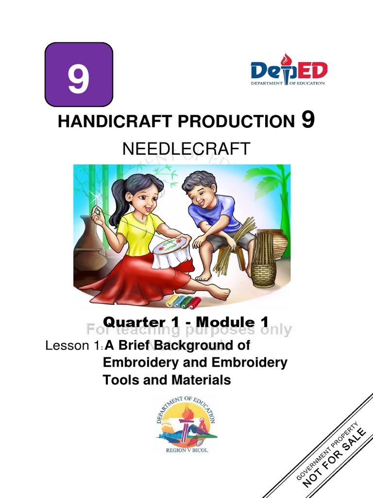 GRADE 9 HANDICRAFT Module 1 PDF Embroidery Yarn