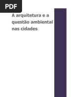 A arquitetura e a questão ambiental nas cidades