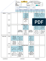 Emploi Du Temps: Jours Lundi Mardi Mercredi Jeudi Vendredi Samedi