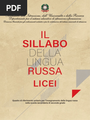 Sillabo Della Lingua Russa Per Licei | PDF