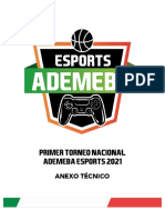 Primer Torneo Nacional Ademeba Esports 2021: Anexo Técnico