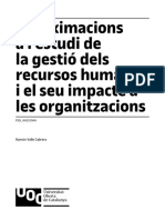 Aproximacions A L'estudi de La Gestió Dels Recursos Humans I El Seu Impacte A Les Organitzacions