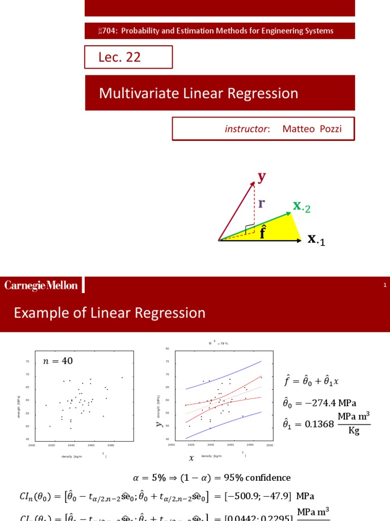 Multivariate linear regression pdf