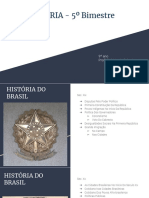 História do Brasil e Mundo no 5o Bimestre