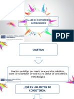 Taller de Consistencia Metodológica - Especialización