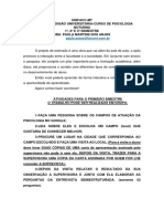 Projeto de extensão universitária para psicologia noturna